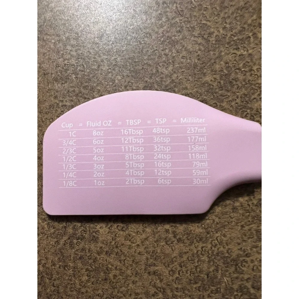World Market Bunny Spatula Women OS Pink Brand New Floral Silicone Wood Baking